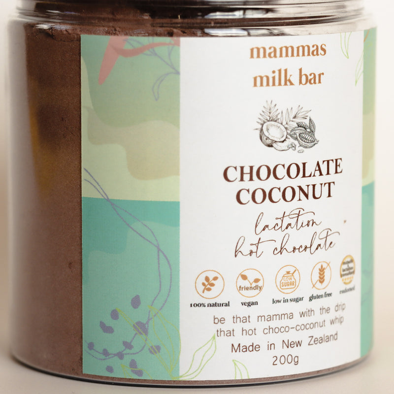 Hot Chocolate Coconut Lactation Latte