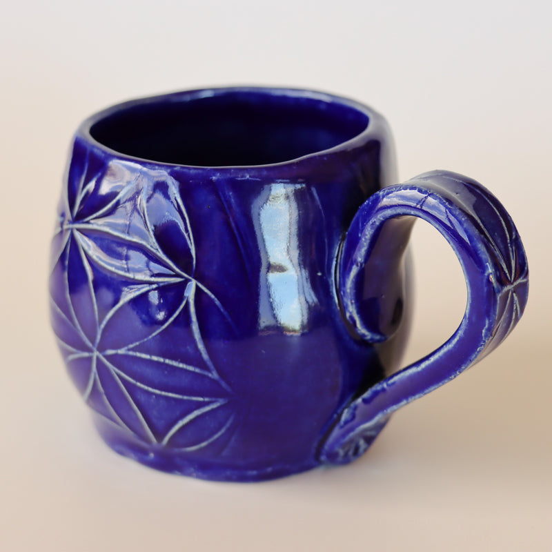 Blue Flowers of Life Mug