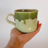 Green Floral Mug